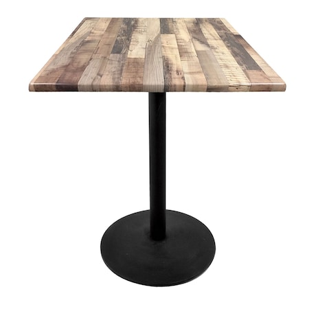 Holland Bar Stool Co 36" Tall In/Outdoor All-Season Table, 36" x 36" Square Rustic Top OD214-2236BWOD36SQRustic